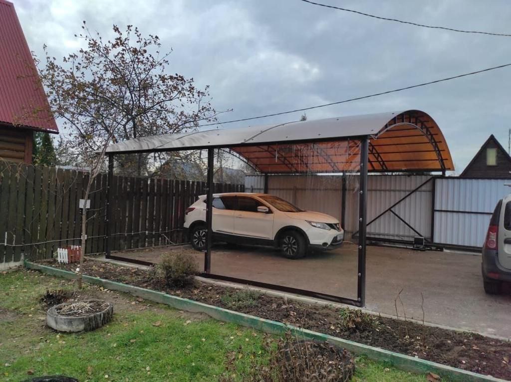 Прозрачные шторы ПВХ для навеса под автомобиль в Дедовске